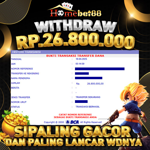 Bukti WD HOMEBET88 #1